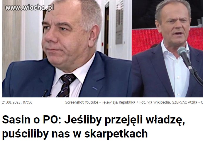 Pierwszy raz coś mądrego powiedział