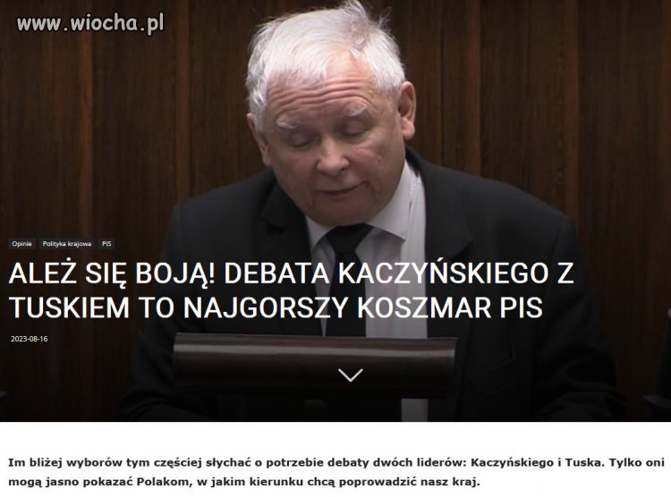 Tymczasem PiS takiego spotkania panicznie się boi.