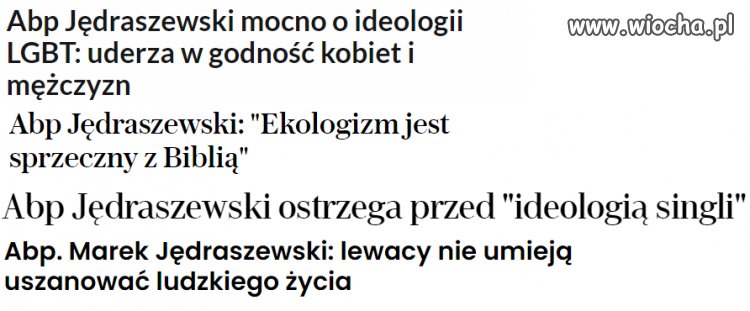 Ten to potrafi wszędzie wypatrzeć wrogów kościoła