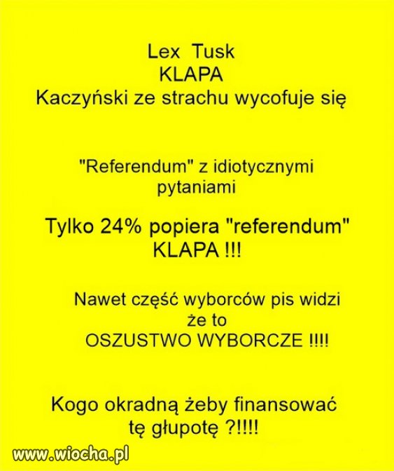 Lex Tusk KLAPA Kaczyński ze strachu wycofuje się