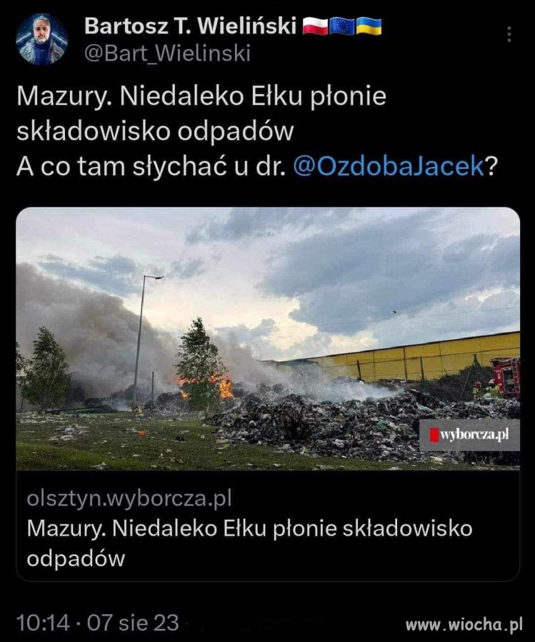 Ten minister, on swoją podobizna obory ozdabia