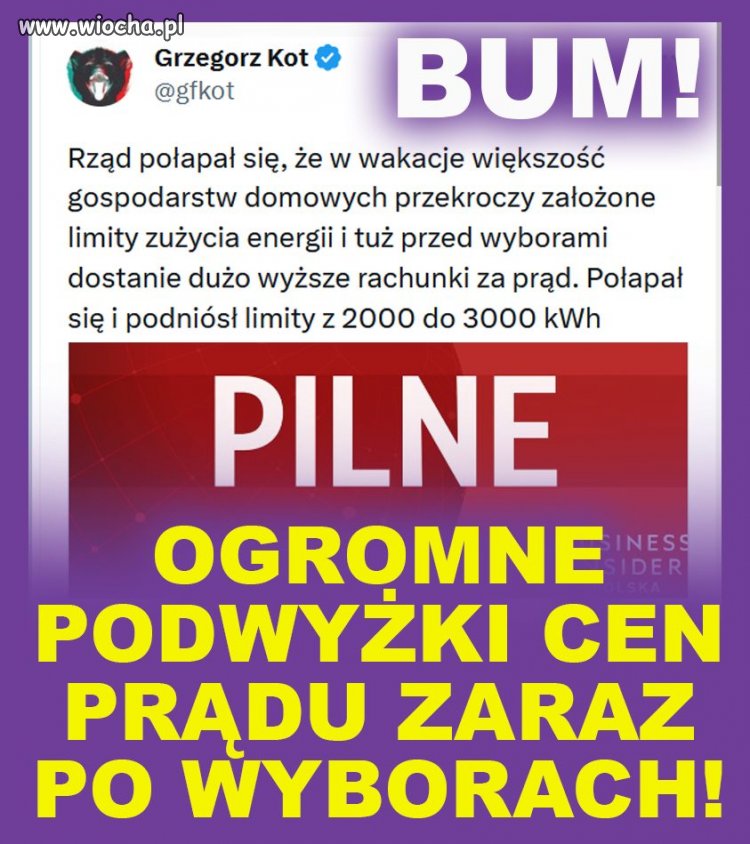 Po wyborach czekają nas wielkie podwyżki cen prądu. 