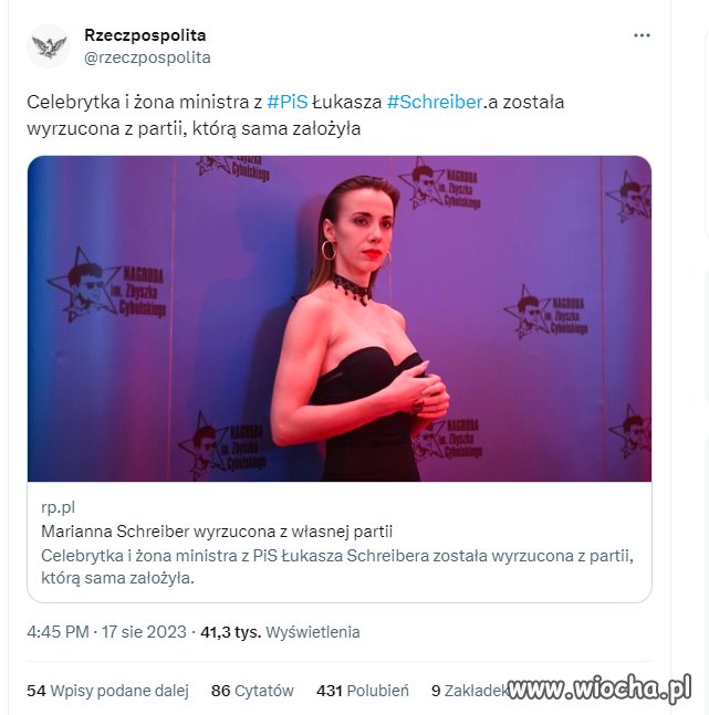 Wywaliła sama siebie