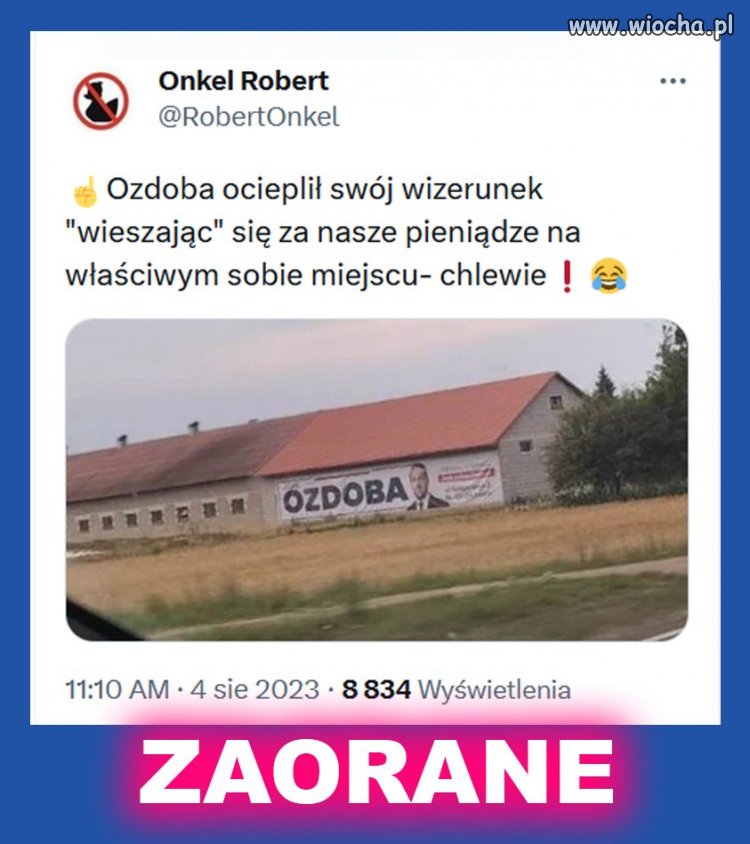 To chyba tylko w Polsce jest możliwe, żeby tak oborę ozdobą oszpecić