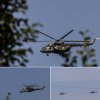 Białoruskie śmigłowce w okolicach Białowieży