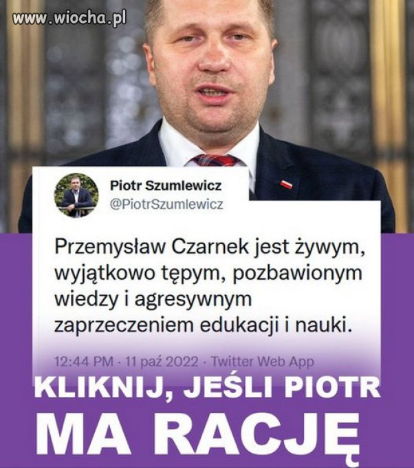 "Minister ciemnoty Narodowej" Ściek absolutny!!!