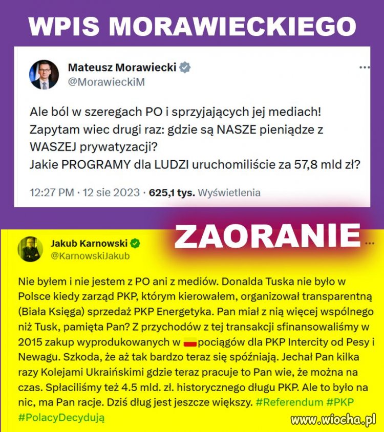 Niedzielne zaoranie Morawieckiego