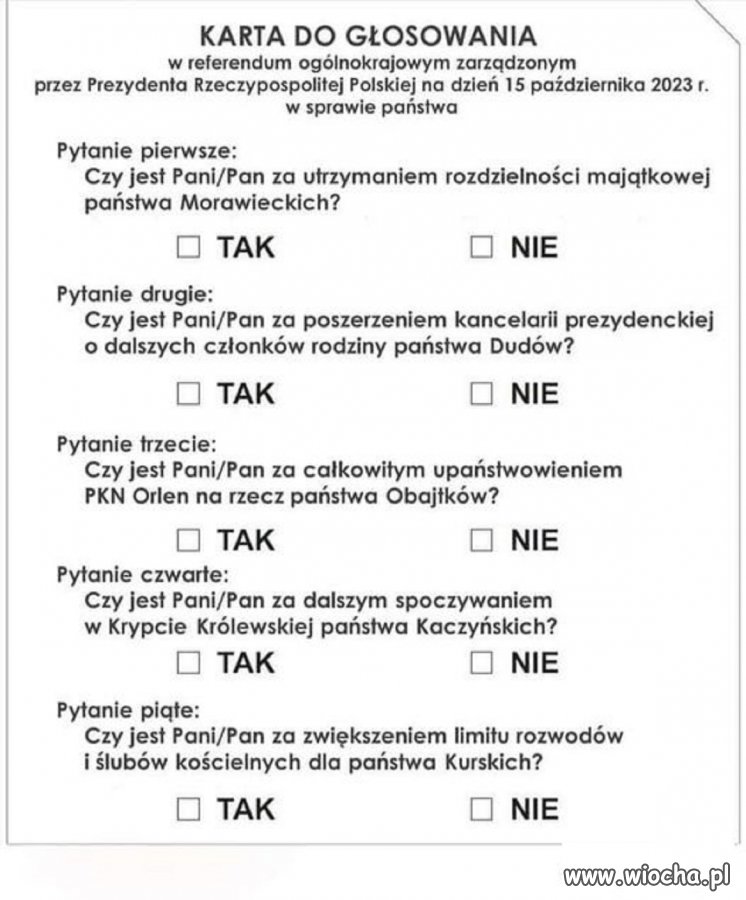 A dlaczego nie takie pytania