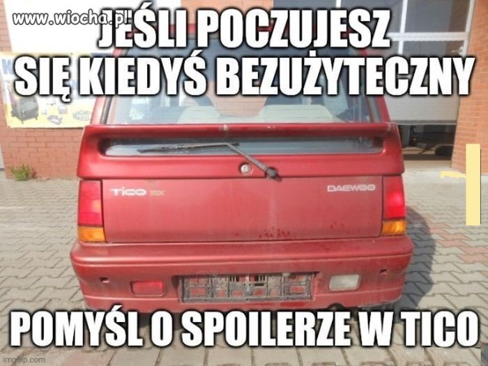 Ze spoilerem lepiej się pchało pod górę