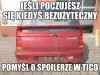 Ze spoilerem lepiej się pchało pod górę