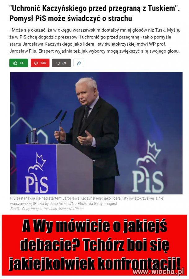 Uchronić Kaczyńskiego przed przegraną z Tuskiem;