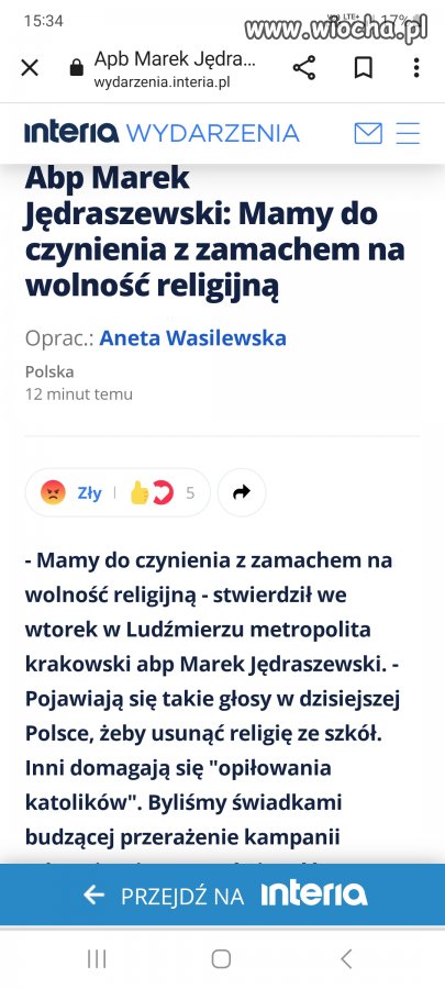 Jaki zamach na wolność religijną?