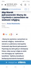 Jaki zamach na wolność religijną?