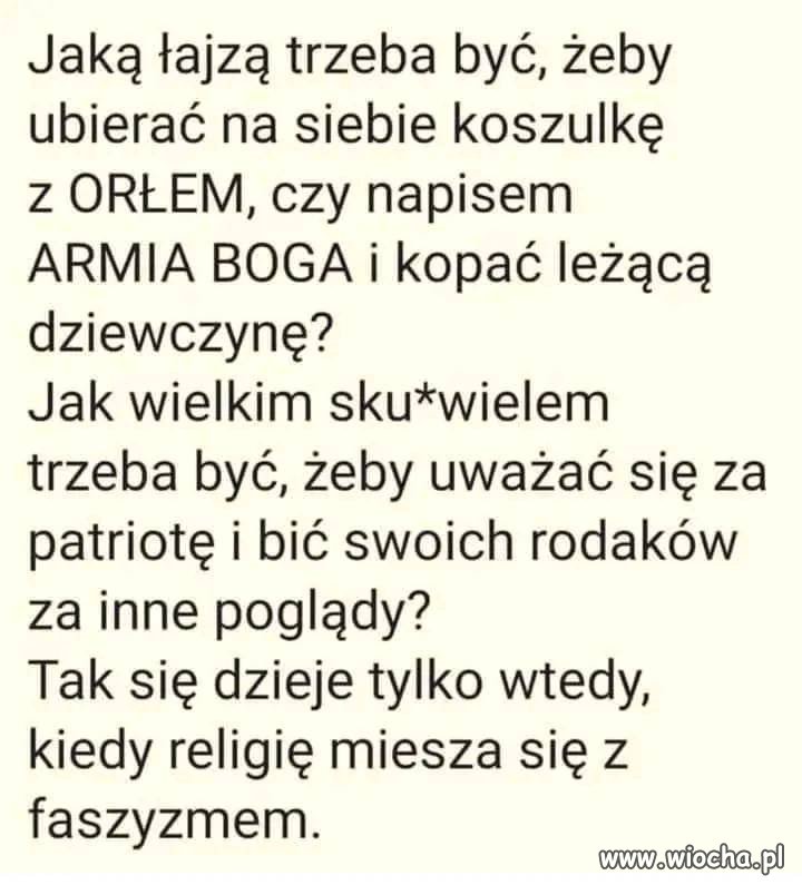 To są ci co mają się za patriotów i robią co chcą 