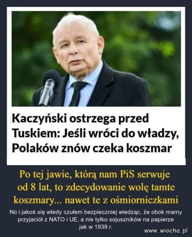 Ostrzega wódz, którego przecież tak kochają ludzie że kroku bez ochrony nie zrobi