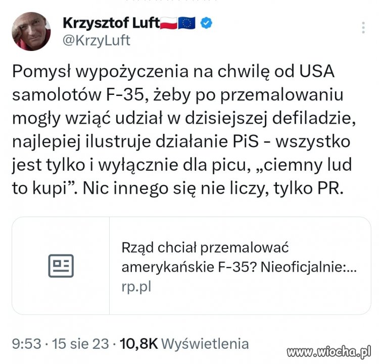 Jak powiedział kurski to nie jest wiadomość dla ludzi inteligentnych to jest przekaz dla ich ludzi !!