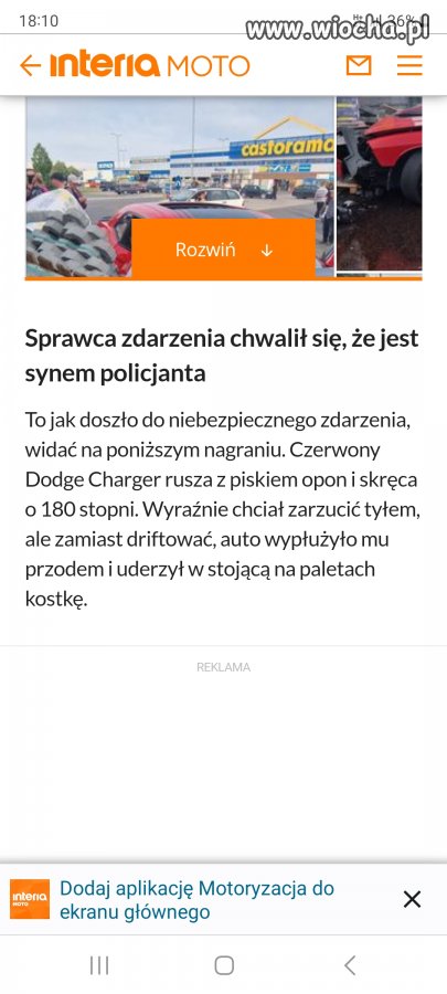 Pijany szalał i rozwalił auto