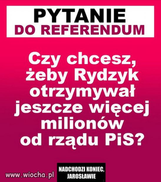 Kolejne pytanie na #Referendum Czy chcesz takiej Polski?