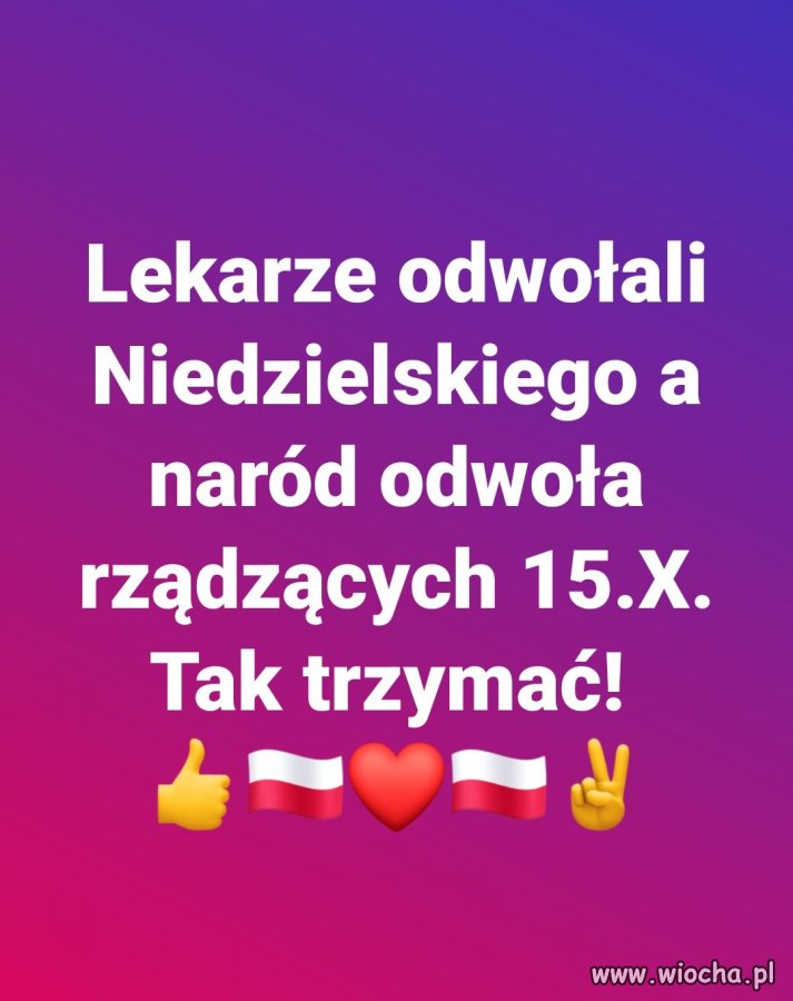 Jeśli jeden obywatel, lekarz spowodował zdjęcia Min. zdrowia, to tłumy Polaków, wywalą na zbitą mordę tę bandę