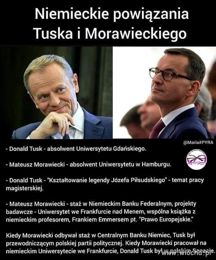 Niemieckie powiązania Tuska i Morawieckiego. 