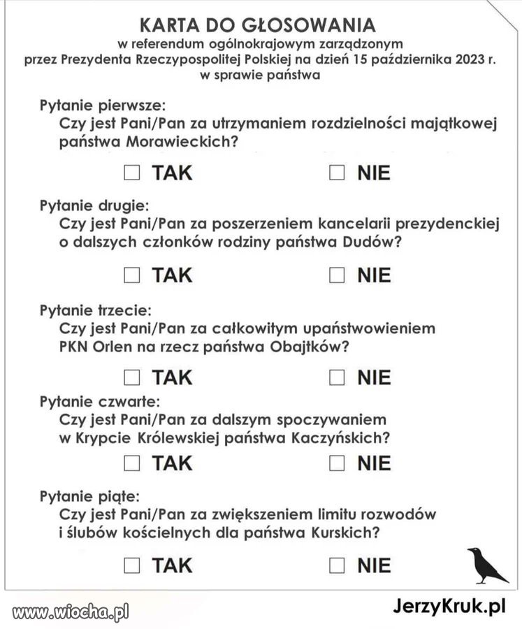 Jest referendum - są i pytania.