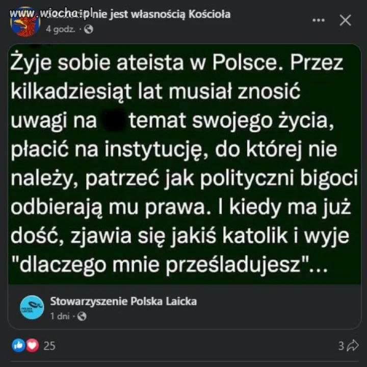 Sekcie katolickiej mówimy stop!