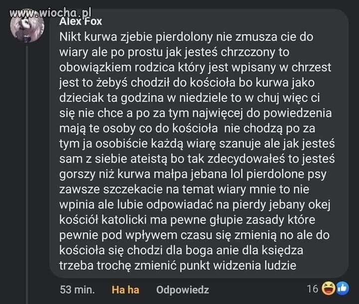 Zaprawdę powiadam Ci, oto język miłosiernego katolika. 