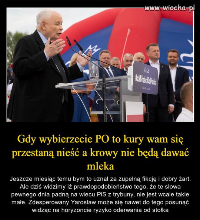Panika i desperacja Kaczyńskiego, nie zna granic..
