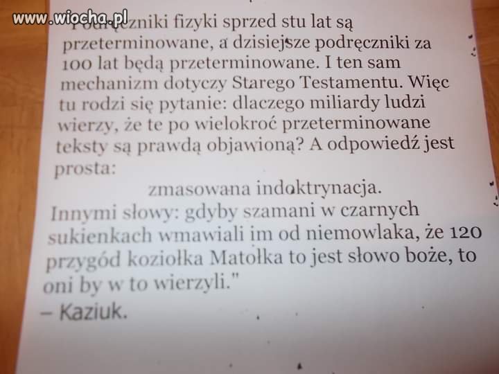 To Koziolek Matolek jest fikcją ???
