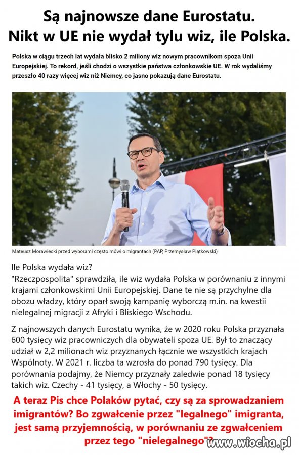 Są najnowsze dane Eurostatu. Nikt w UE nie wydał tylu wiz, ile Polska. 