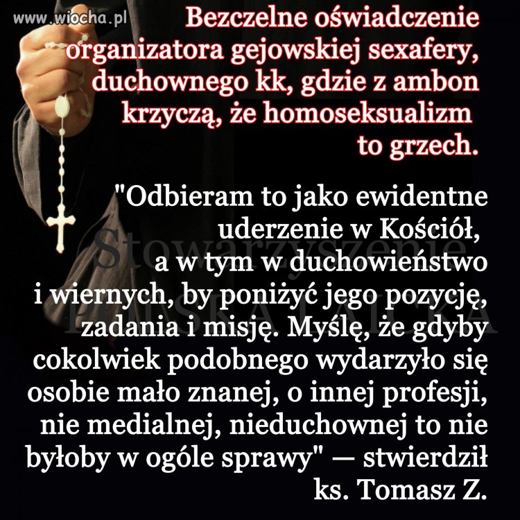 Typowe dla polskiego kleru, już się zasłaniają wiernymi. 