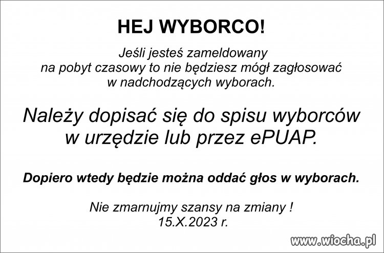 Pamiętajcie o dopisaniu się 