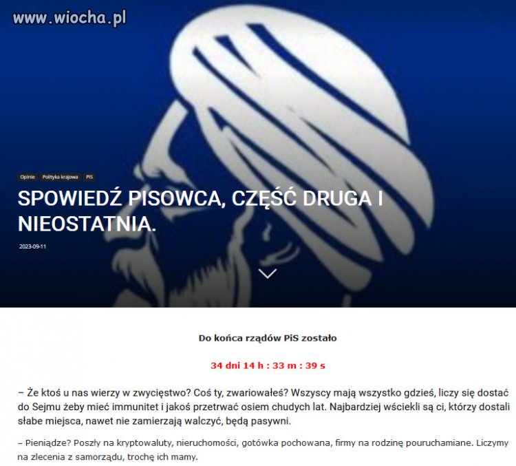 Jest powszechne poczucie końca, widzimy że prezes jest słaby.