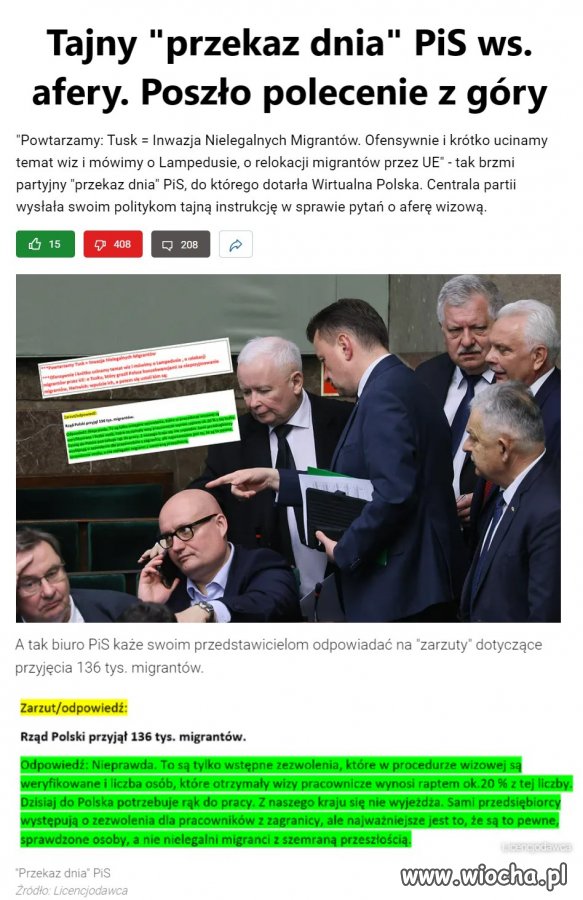 Instrukcje, z którymi politycy PiS idą do mediów, by powtarzać partyjną narrację.