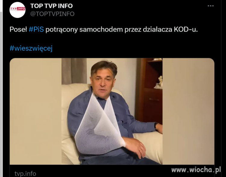 Ręke mu owijał Karczewski