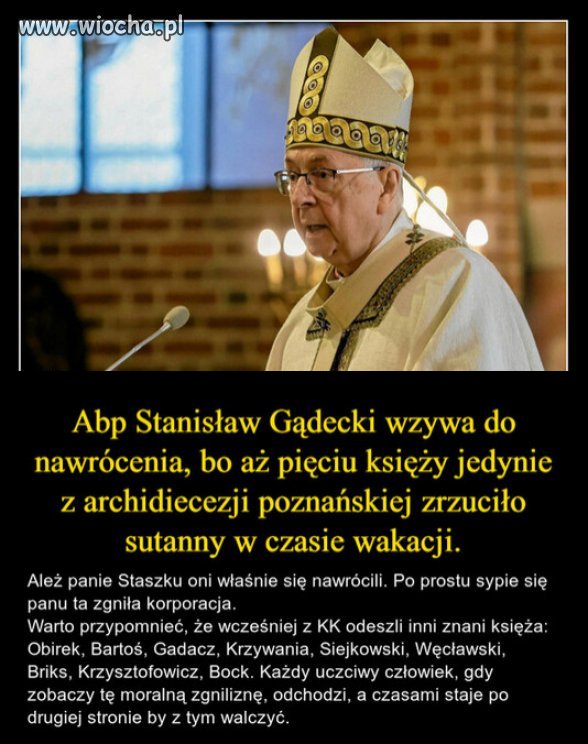 Problem ze wielu zrzuca sutanny w obecności dzieci