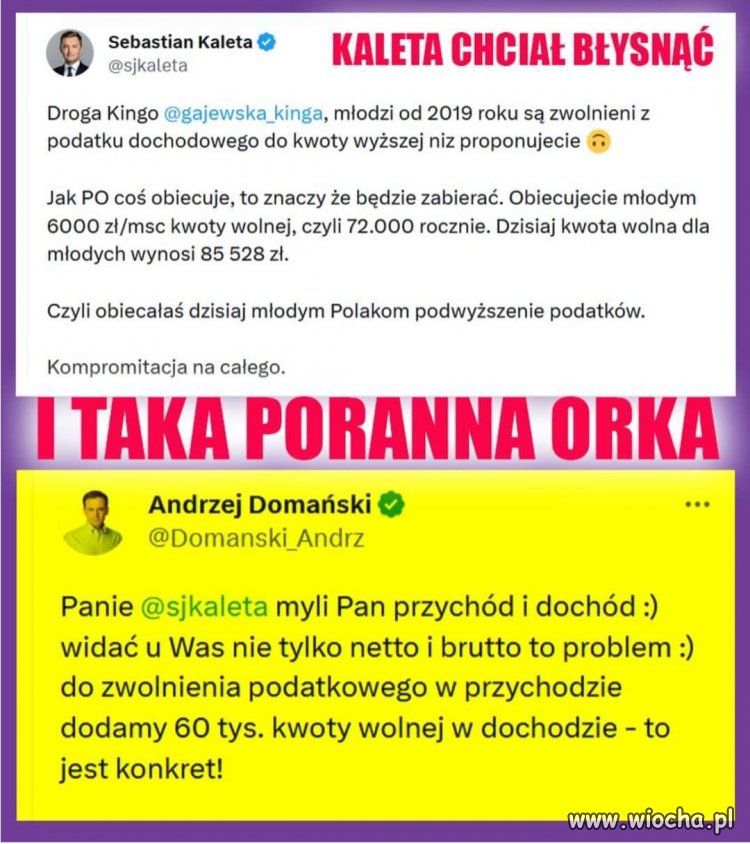 Ten Kaleta to powinien zmienić nazwisko na Kaleka