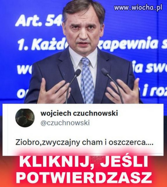 Zero, obrońca złodziei i oszustów mafii Kaczyńskiego!