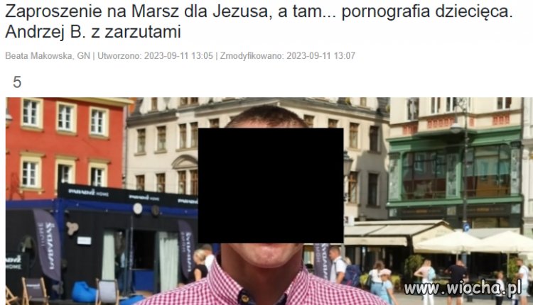 Kolejny zboczeniec chowający się za jezusem