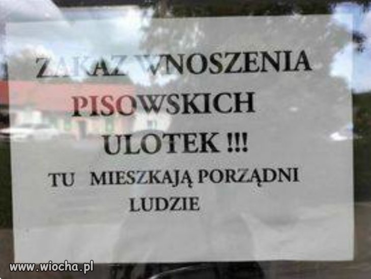 To powinno wisieć w każdej klatce. Szacunek dla lokatorów!