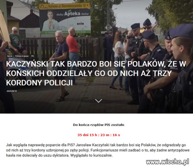 Stypa konwencji PiS w Końskich.