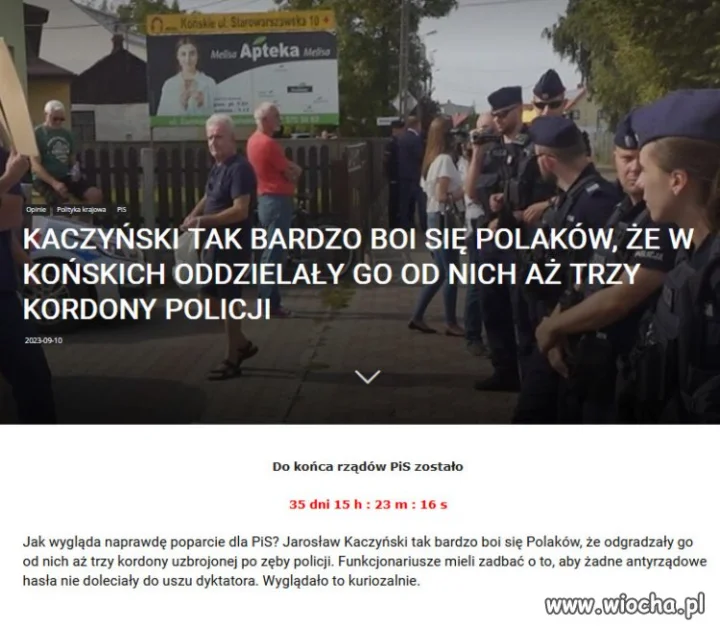 Stypa konwencji PiS w Końskich.