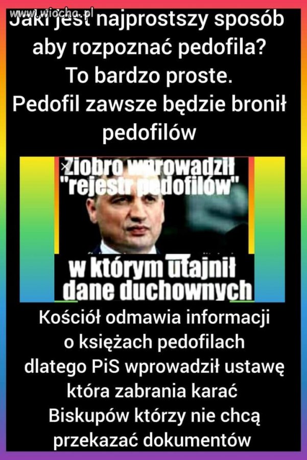 PiS i kościół kojarzą mi się głównie z pedofilami.