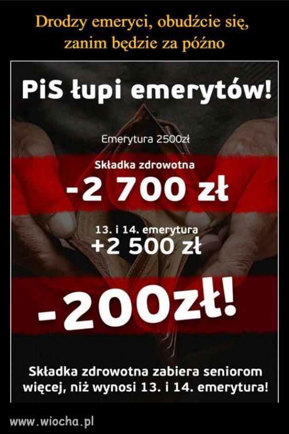 PiS da jedną reką, a drugą zabiera więcej...