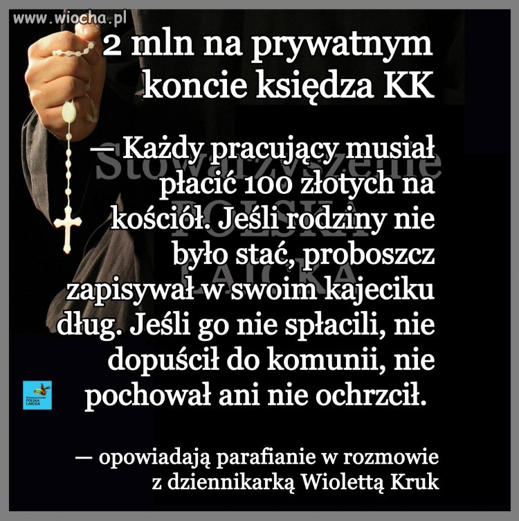 Odpowiedź na pytanie  ''Skąd duchowni kk mają pieniądze na sexafery...'' 