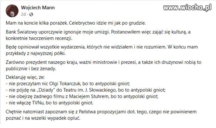 Mądrego to dobrze posłuchać.Brawo Panie Wojtku