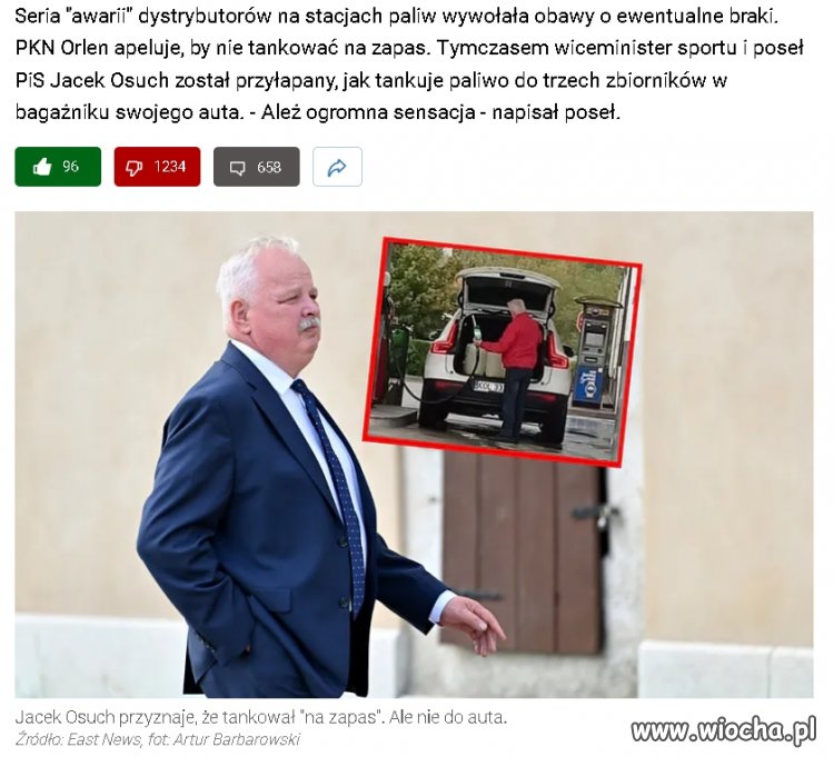 Chyba nie słuchał przekazu dnia... 