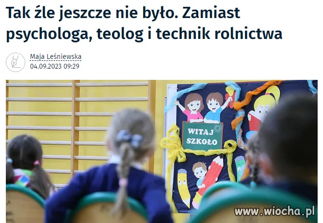 Jeszcze trochę Czarnka w szkolnictwie