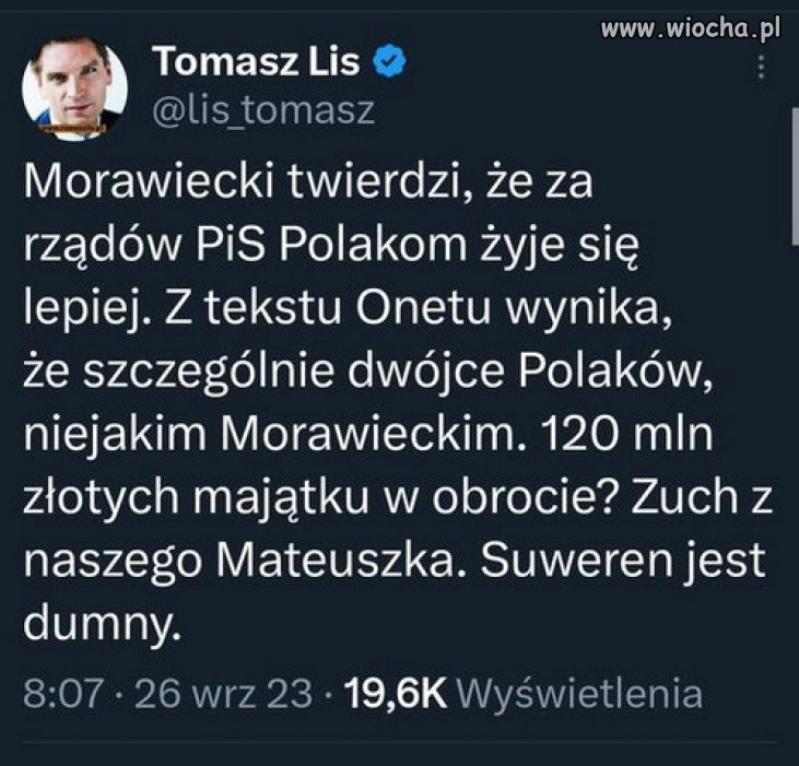 Znacie jakiegoś złodzieja PiSu, któremu żyje się gorzej?