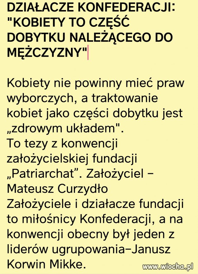 Tego chcecie Panie i Panowie?